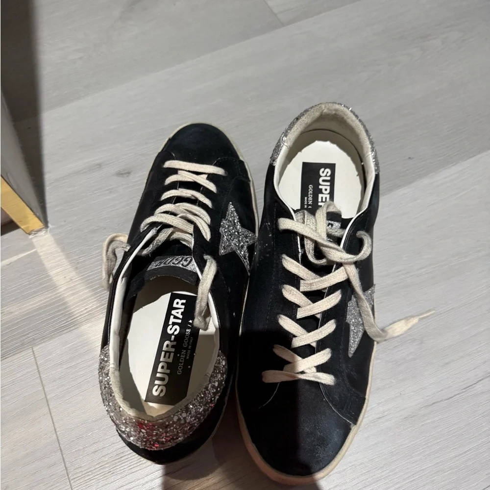 Golden Goose Black and Silver Sneakers - Picture 10 of 13